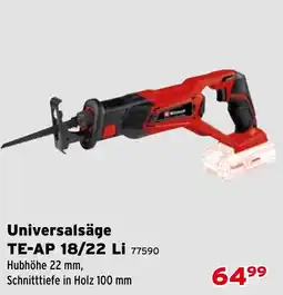 Salzburger Lagerhaus Universalsäge TE-AP 18/22 Li Angebot