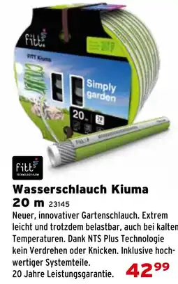 Salzburger Lagerhaus Wasserschlauch Kiuma 20 m Angebot