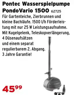 Salzburger Lagerhaus Pontec Wasserspielpumpe Pondo Vario 1500 Angebot