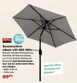 Salzburger Lagerhaus Sonnenschirm Basic Lift NEO 180 Angebot