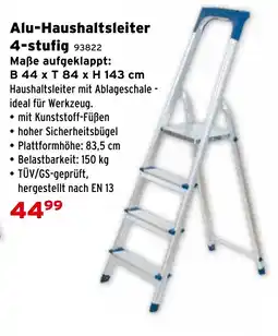 Salzburger Lagerhaus Alu-Haushaltsleiter 4-stufig Angebot