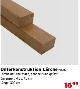 Salzburger Lagerhaus Unterkonstruktion Lärche Angebot