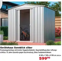 Salzburger Lagerhaus Gerätehaus Sonnblick silber Angebot