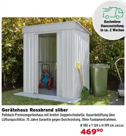 Salzburger Lagerhaus Gerätehaus Rossbrand silber Angebot