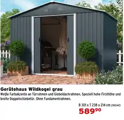 Salzburger Lagerhaus Gerätehaus Wildkogel grau Angebot