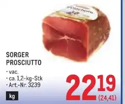 Metro Sorger Prosciutto Angebot