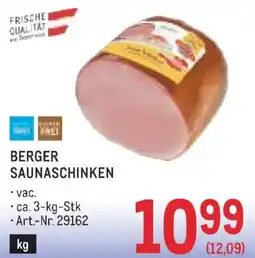 Metro Berger saunaschinken Angebot