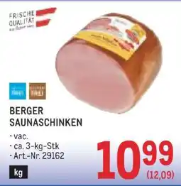 Metro Berger Saunaschinken Angebot