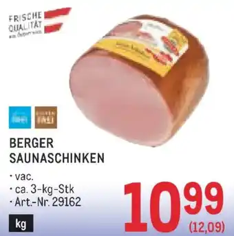 Metro Berger saunaschinken Angebot