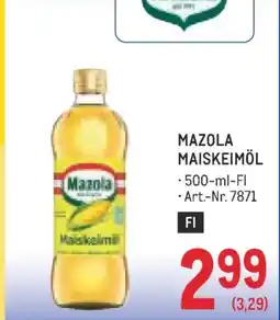 Metro Mazola maiskeimöl Angebot