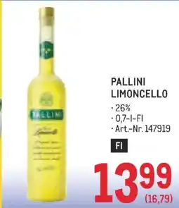Metro Pallini limoncello Angebot