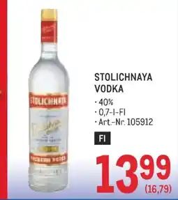 Metro Stolichnaya Vodka Angebot