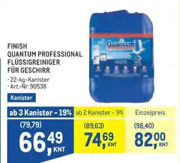 Metro FINISH QUANTUM PROFESSIONAL FLÜSSIGREINIGER FÜR GESCHIRR Angebot