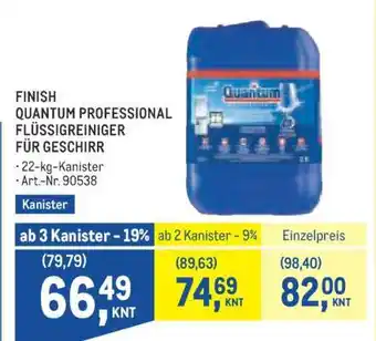Metro FINISH QUANTUM PROFESSIONAL FLÜSSIGREINIGER FÜR GESCHIRR Angebot