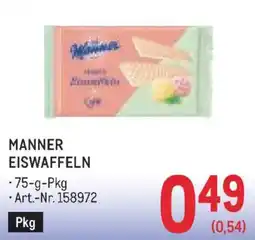Metro Manner eiswaffeln Angebot