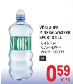Metro Vöslauer mineralwasser sport still Angebot