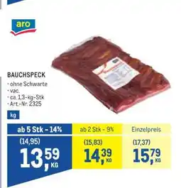 Metro BAUCHSPECK Angebot