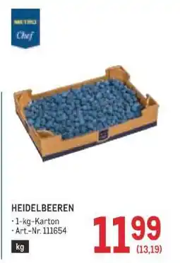 Metro Heidelbeeren Angebot