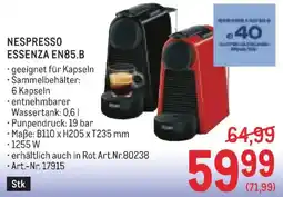 Metro Nespresso essenza en85.b Angebot