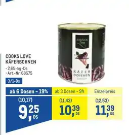 Metro COOKS LOVE KÄFERBOHNEN Angebot