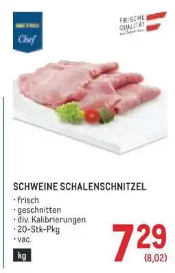 Metro Schweine Schalenschnitzel Angebot