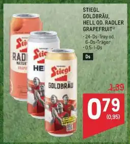 Metro Stiegl Goldbräu, Hell od. Radler Grapefruit Angebot