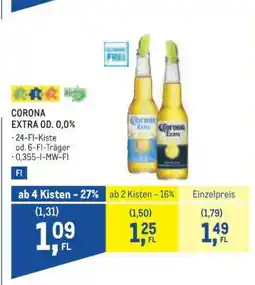 Metro Corona Extra od. 0,0 % Angebot