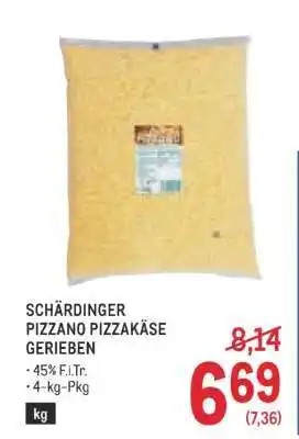 Metro SCHÄRDINGER PIZZANO PIZZAKÄSE GERIEBEN Angebot