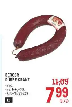 Metro BERGER DÜRRE KRANZ Angebot