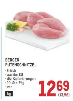 Metro Berger Putenschnitzel Angebot