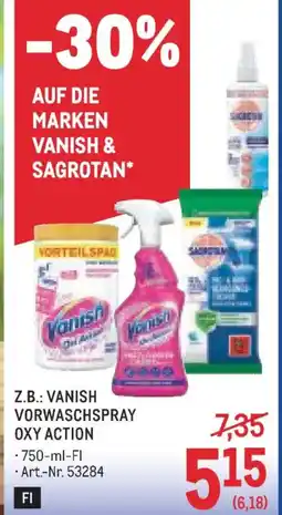 Metro Vanish vorwaschspray oxy action Angebot