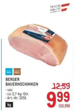 Metro Berger Bauernschinken Angebot