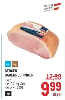Metro Berger Bauernschinken Angebot