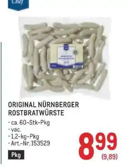 Metro Original Nürnberger Rostbratwürste Angebot