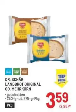 Metro DR. SCHÄR LANDBROT ORIGINAL OD. MEHRKORN Angebot
