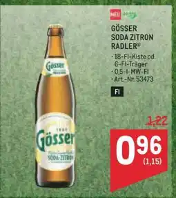 Metro Gösser Soda-Zitron Radler Angebot