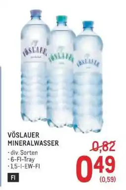 Metro Vöslauer Mineralwasser Angebot
