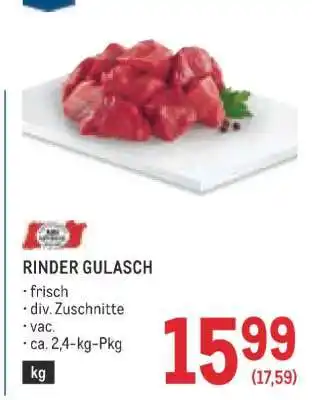 Metro Rinder Gulasch Angebot