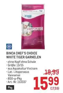Metro BINCA CHEF'S CHOICE WHITE TIGER GARNELEN Angebot