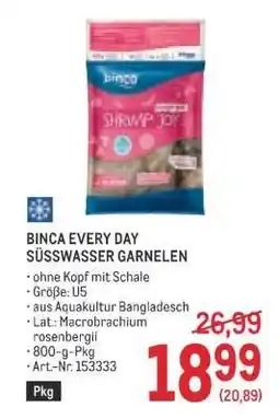 Metro BINCA EVERY DAY SÜSSWASSER GARNELEN Angebot