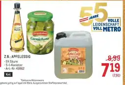Metro Z.B.: APFELESSIG Angebot