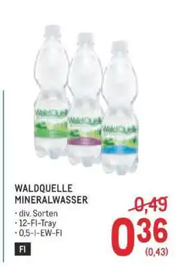 Metro WALDQUELLE MINERALWASSER Angebot