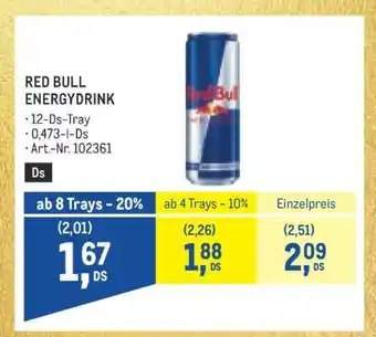 Metro RED BULL ENERGYDRINK Angebot