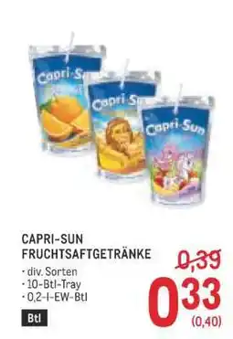Metro CAPRI-SUN FRUCHTSAFTGETRÄNKE Angebot