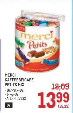 Metro Merci Kaffeebeigabe Petits Mix Angebot