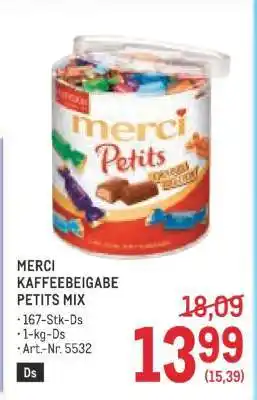 Metro Merci Kaffeebeigabe Petits Mix Angebot