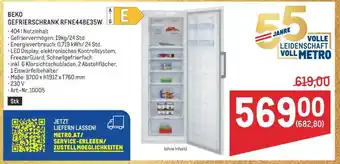 Metro BEKO GEFRIERSCHRANK RFNE448E35W Angebot