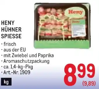 Metro HENY HÜHNER SPIESSE Angebot