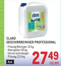 Metro Claro geschirrreiniger professional Angebot
