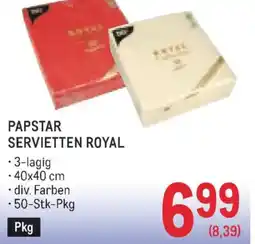 Metro Papstar servietten royal Angebot